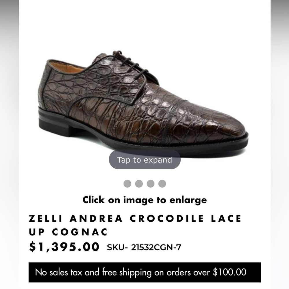 Well maintained size 12 Zelli Crocodile Lace-ups